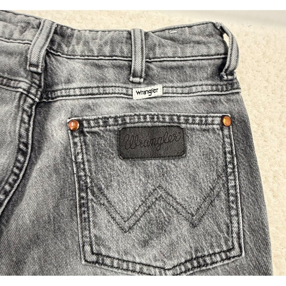 Wrangler Wanderer Flare Jeans W28 L32 Gray 99% Cotton 1% Elastane Made In Tunisi - Picture 8 of 8